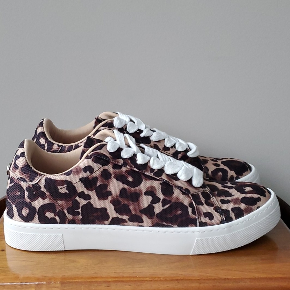 Steve Madden Canvas Leopard Sneakers - Picture 4 of 9